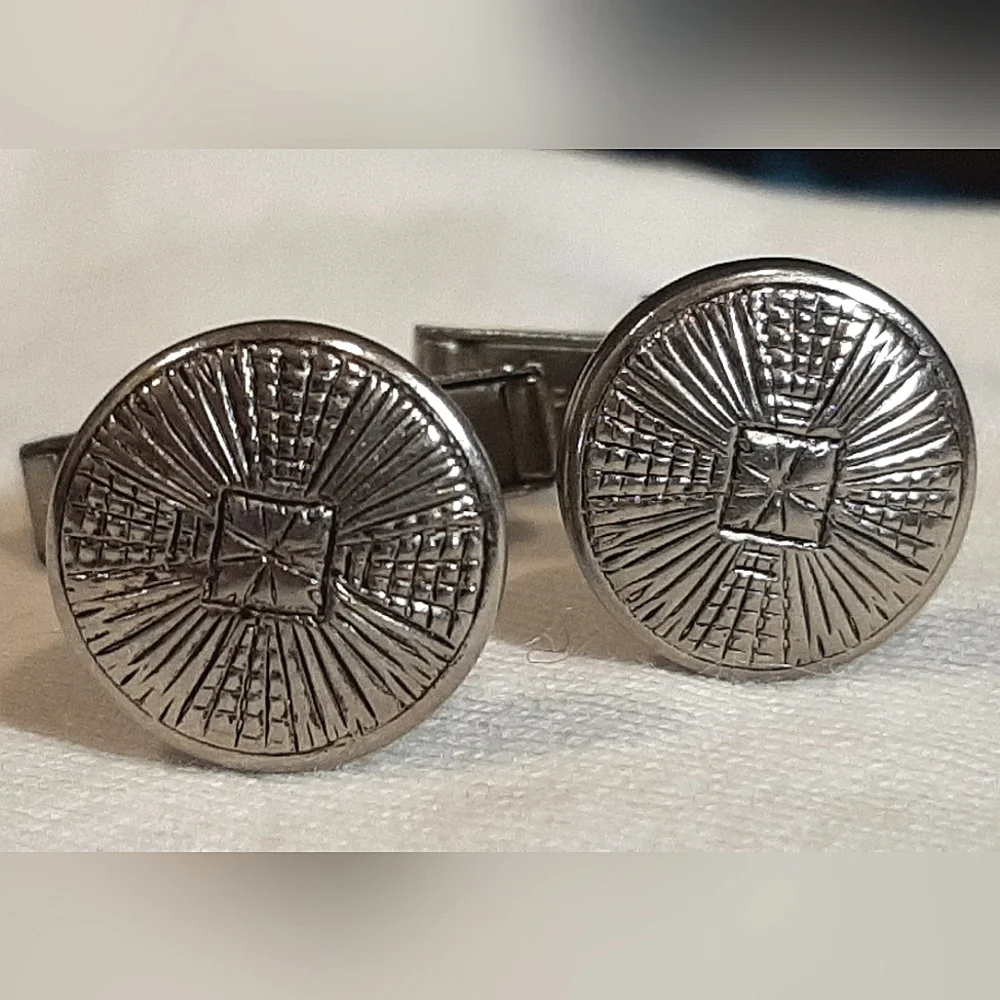 HARVEY AVEDON |  Sterling Silver, Circular Cuff Links